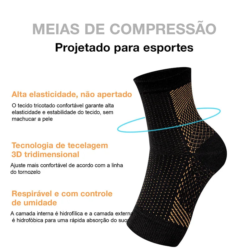 Meias de tornozelo para alívio de dor